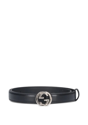 Gucci logo-buckle leather belt - Black
