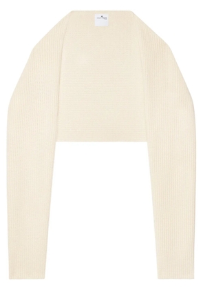Courrèges cropped wool bolero - Neutrals