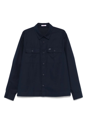 Sun68 logo-embroidered shirt - Blue