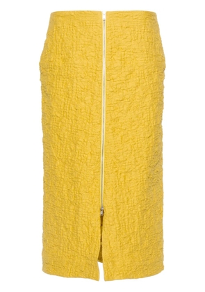 Jil Sander cloqué midi skirt - Green