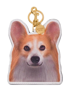 Moschino dog-motif keyring - Orange