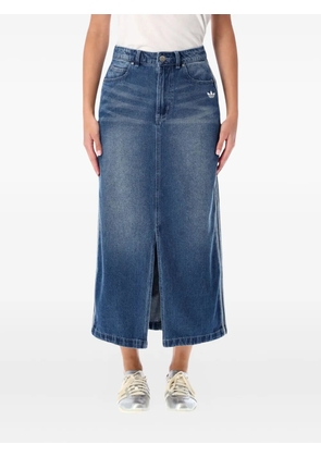 adidas denim stripe detail skirt - Blue