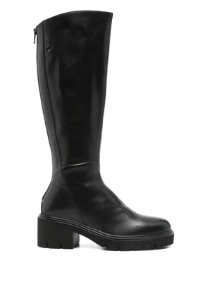 NERO GIARDINI 50mm zip-detail block-heel boots - Black