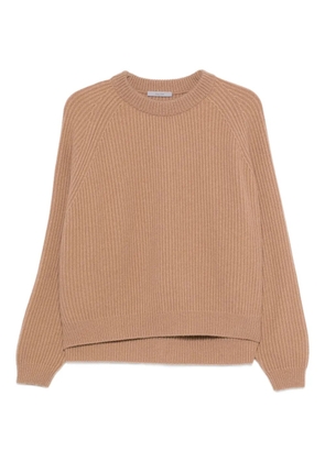 Dusan ribbed round-neck sweater - Neutrals