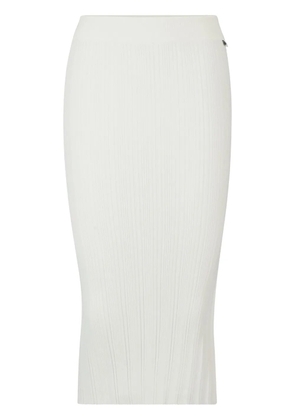 HUGO ribbed-knit tube skirt - White