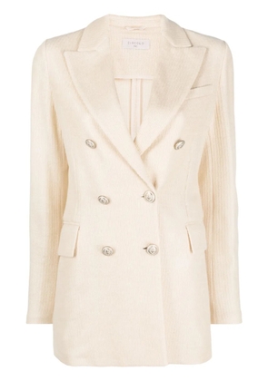Circolo 1901 double-breasted textured blazer - Neutrals