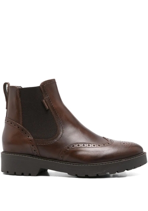 NERO GIARDINI elastic-panel leather boots - Brown
