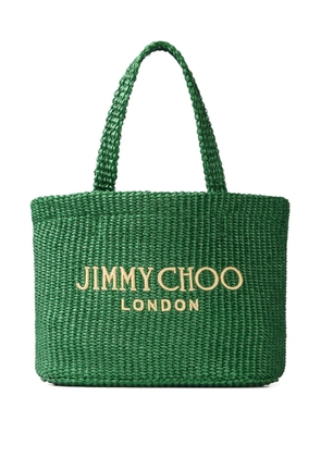 Jimmy Choo logo-embroidered tote bag - Green