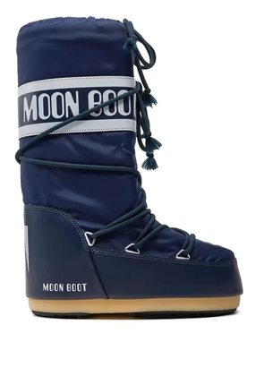 Moon Boot logo-print drawstring boots - Blue