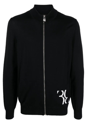 Billionaire merino-blend zip-up jumper - Black