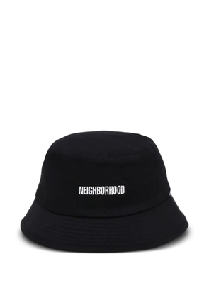 Neighborhood logo cotton bucket hat - Black