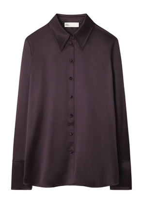 Tory Burch cuffed silk shirt - Purple