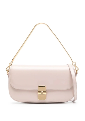 A.P.C. Grace Chaine leather clutch bag - Pink