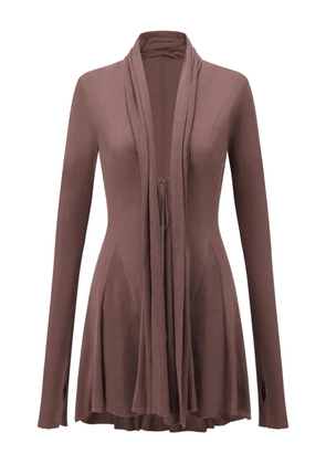 OUDE WAAG draped cardigan - Brown