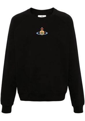 Vivienne Westwood Orb-embroidered cotton sweatshirt - Black