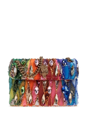 Kurt Geiger London medium sequin-embellished shoulder bag - Blue