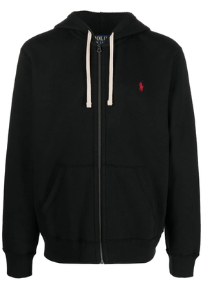 Polo Ralph Lauren embroidered-logo zip-up hoodie - Black