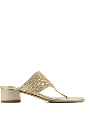 Andrea Gomez braided leather sandals - Neutrals