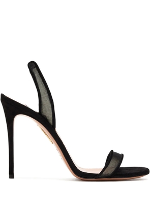 Aquazzura 105mm So Nude slingback mesh sandals - Black