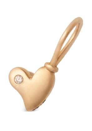 Marla Aaron 14K yellow gold Itty Bitty Heart diamond charm