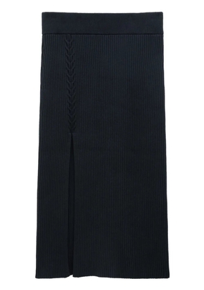 Filippa K front-slit ribbed midi skirt - Black