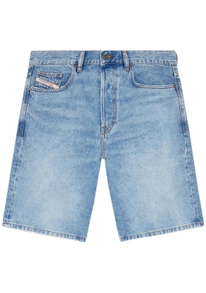 Diesel logo-appliqué denim shorts - Blue