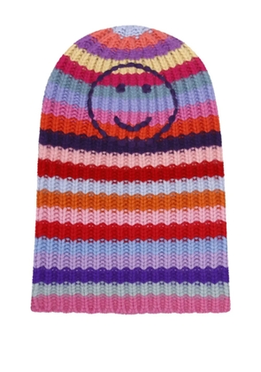 HURRAY striped smiley beanie - Red