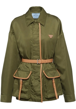 Prada Re-Nylon belted jacket - Green