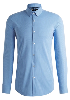 BOSS striped button-up shirt - Blue