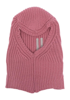 Rick Owens ribbed-knit balaclava - Pink