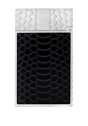 S.T. Dupont Ligne 2 snakeskin-pattern lighter (6.2cm x 3.7cm) - Black