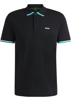 BOSS cotton polo shirt - Black
