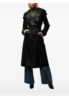 Poche Paris double-breasted belted coat - Black