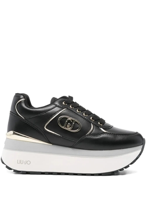 LIU JO logo-detail platform sneakers - Black