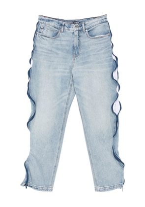 Alexander Wang zip-detail mesh-panel jeans - Blue