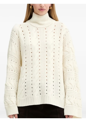 TWINSET cable-knit turtleneck sweater - Neutrals