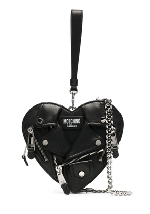 Moschino heart biker bag - Black