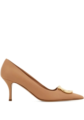 Ferragamo buckle-detail pointed-toe pumps - Neutrals