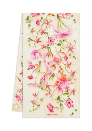 Ferragamo Gaia-print silk scarf - Pink