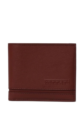 Ferrari logo-embossed leather wallet - Brown