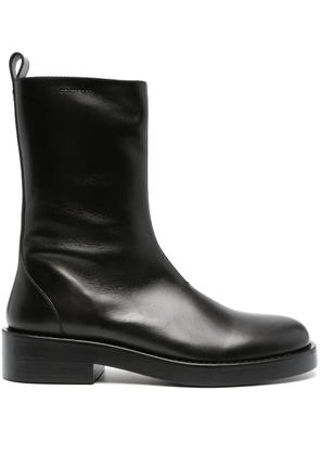 Courrèges stretch leather boots - Black