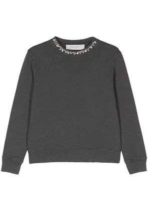 Golden Goose crystal-embellished cotton sweatshirt - Grey