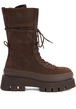 Copenhagen Studios platform flat boots - Brown