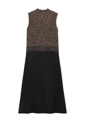 Prada ribbed knit flared dress - Black