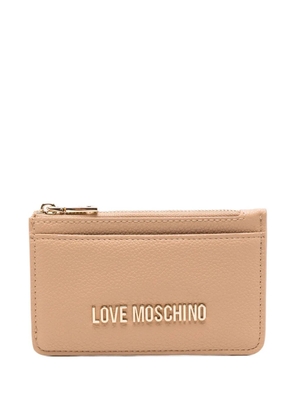 Love Moschino logo-plaque wallet - Neutrals