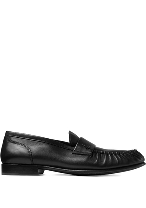 Jimmy Choo Ellis logo-plaque loafers - Black
