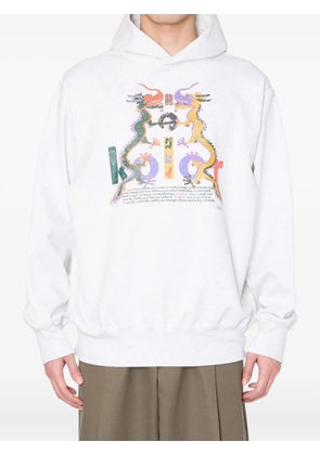 Kolor dragon-print hoodie - Grey