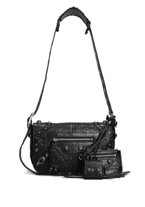 Balenciaga textured leather shoulder bag - Black