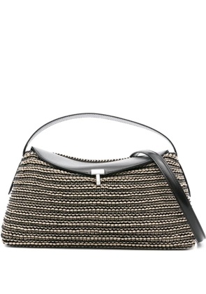 TOTEME woven leather top handle bag - Black
