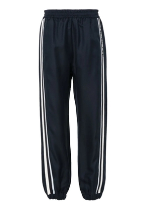 Moncler logo-embroidered track pants - Blue